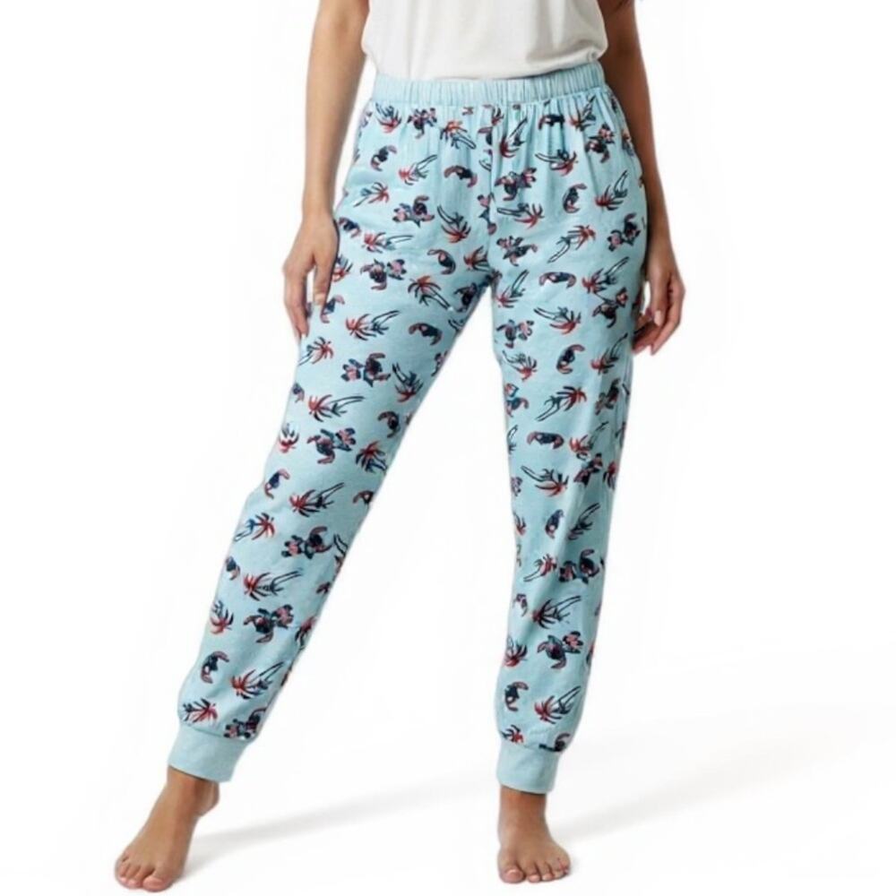 Disney LILO and Stitch Blue Pajamas Pants Size Medium - Picture 2 of 10